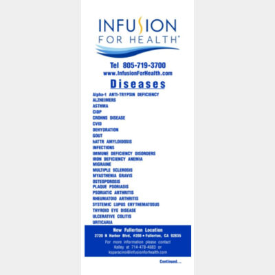 Infusion - Rack Cards (3.5" x 8.5") 4 Color Front and Back  Thumbnail