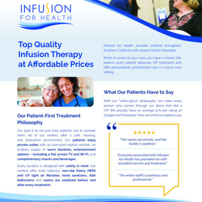 Infusion - Sales Sheets (8.5" x 11") Thumbnail